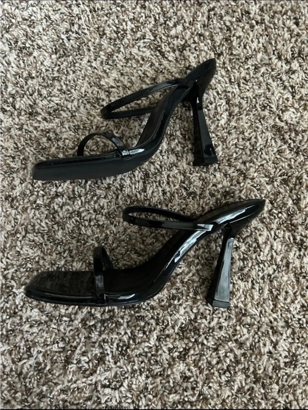 SHEIN Black Strappy Heels
